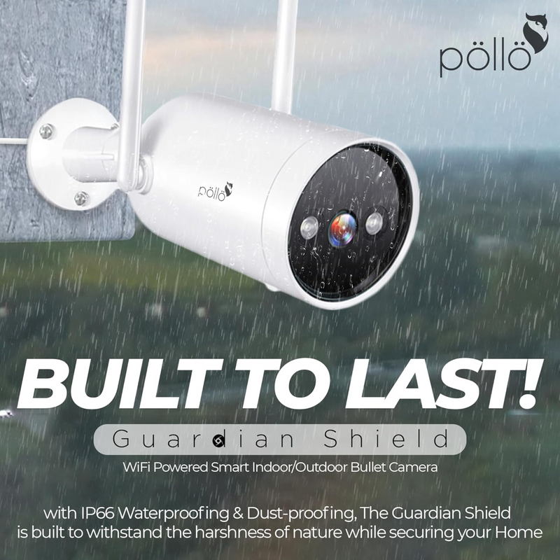 Pollo 3MP Guardian Shield Smart Wi-Fi Security Camera HS302