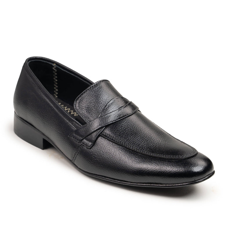 Black Grain Leather Shoe for Men