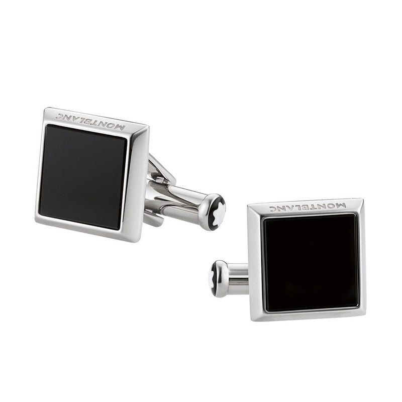 Montblanc stainless Steel Square Cufflinks