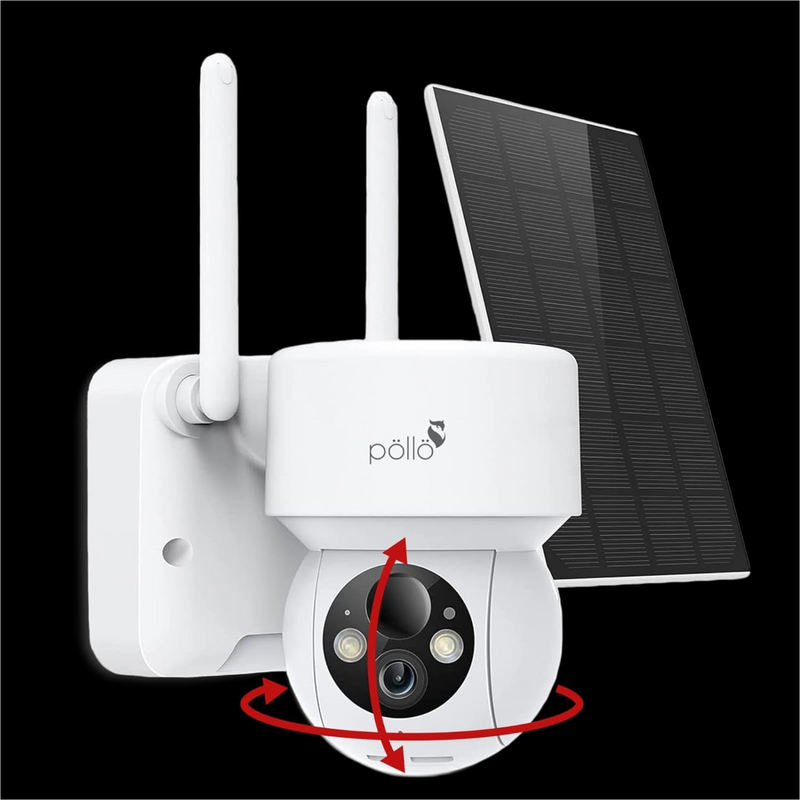 Pollo Pro Solar-Powered Smart Wi-Fi Security Camera PLC-HS204-TB ...
