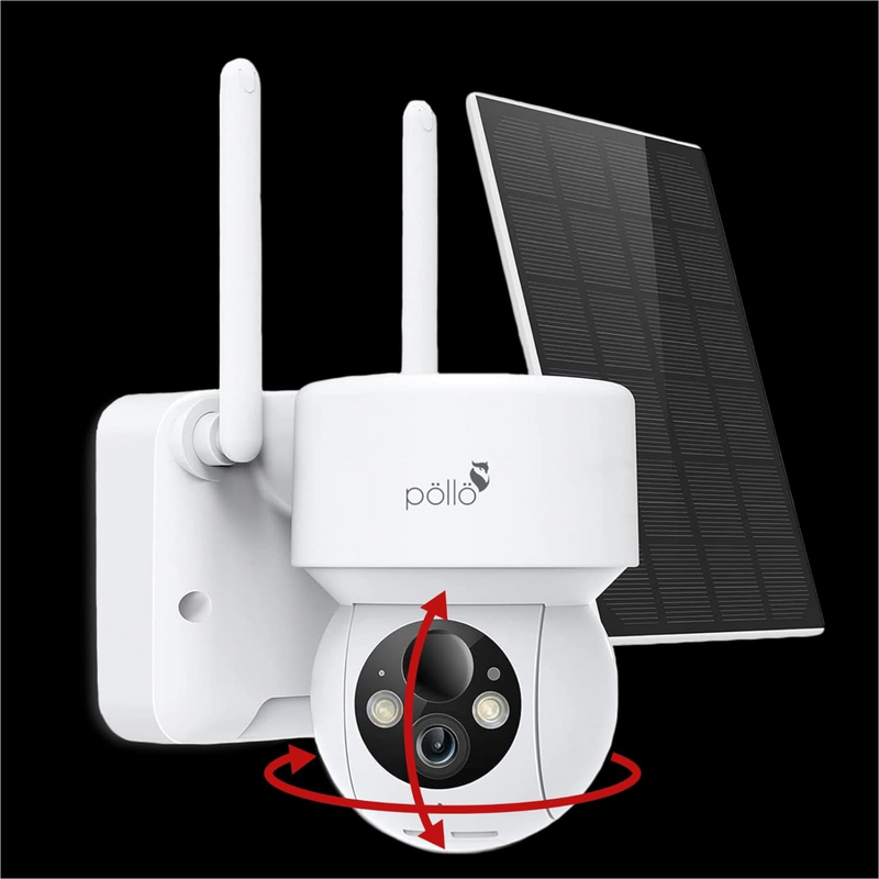 Pollo Pro Solar-Powered Smart Wi-Fi Security Camera PLC-HS204-TB