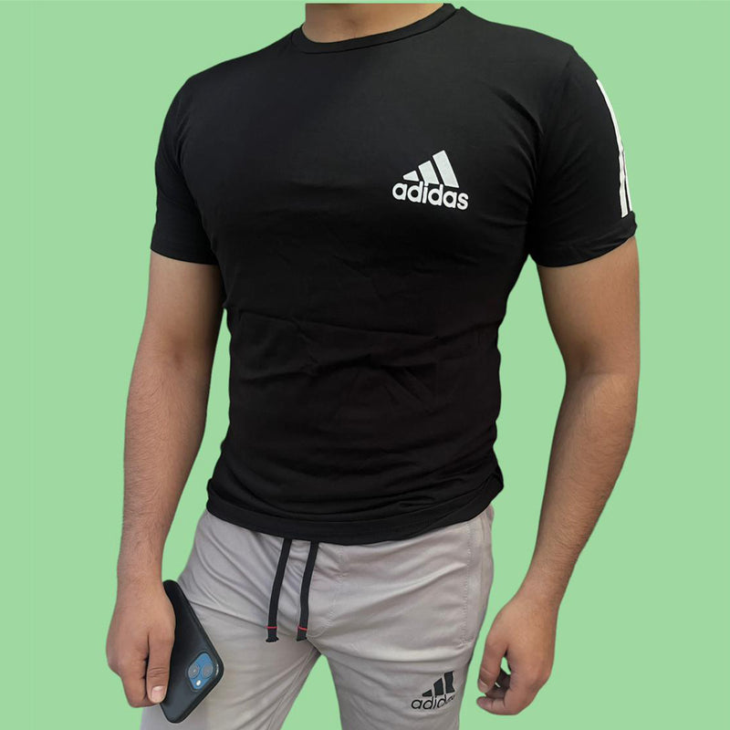 Adidas Originals Black 3 Stripes T Shirt