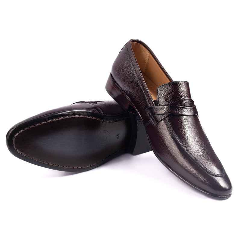 Brown Grain Leather Shoe for Men