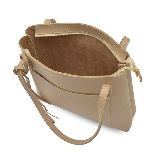 Beige Retro Shoulder Bag best quality leather handbags in Lahore